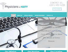 Tablet Screenshot of physiciansofkaty.com